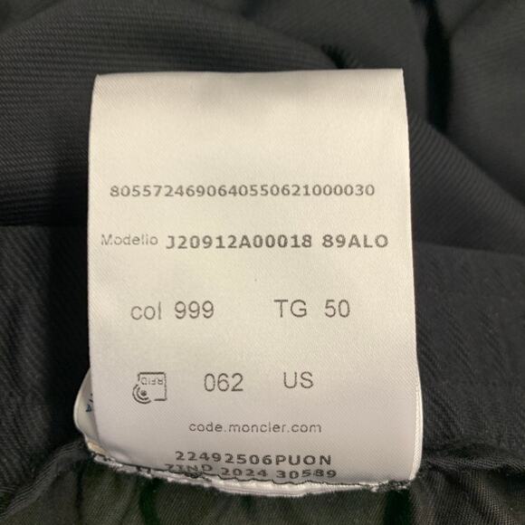 MONCLER Size 34 Black Twill Polyamide Blend Drawstring Casual Pants - Picture 12 of 12